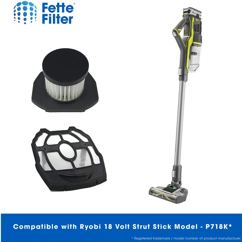 Fette Filter - Filter Replacement compatible 18 Volt Strut Stick Vacuum Cleaner for models P718 P718K P7181 Part 313282001 313282002 A32SV0 2 Filter with 2 Pre-Screen - Image 4